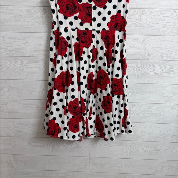 Grace Karin Women’s Vintage Red Rose Polka Dot Sleeveless Dress. Size Xl - Picture 7 of 8